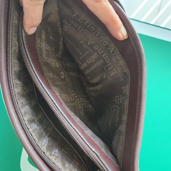 Leather and Fabric Aigner Purse - Picture 6 of 6